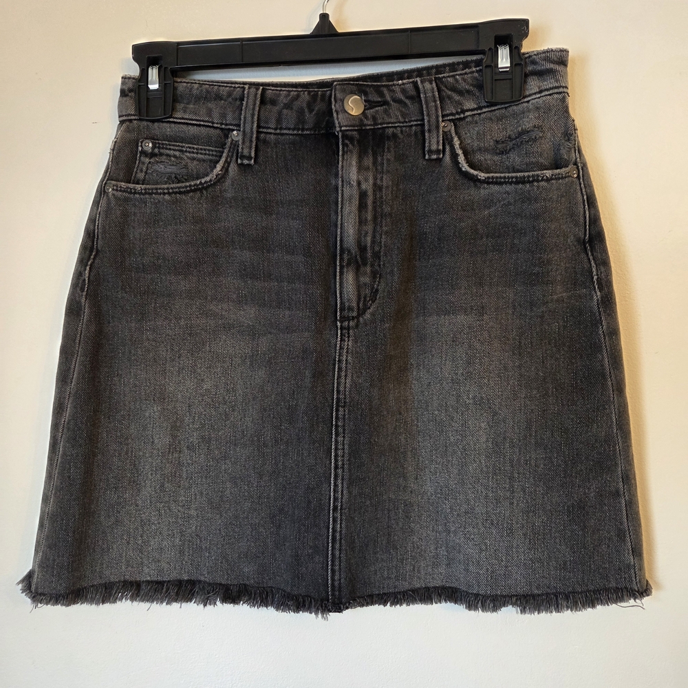 Joe’s The Bella High Rise Black Denim Skirt Size 24 Cotton Lyocell New with Tags
